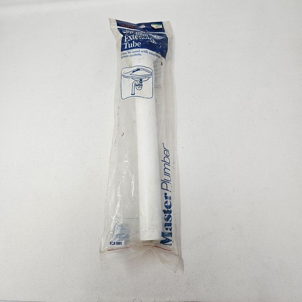 Master Plumber Lavatory Slip Joint Drain‎ Extension Tube White Plastic New